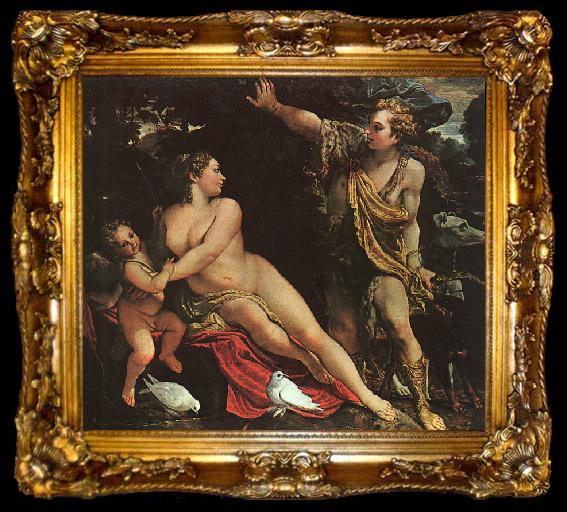 framed  Annibale Carracci Venus, Adonis and Cupid, ta009-2